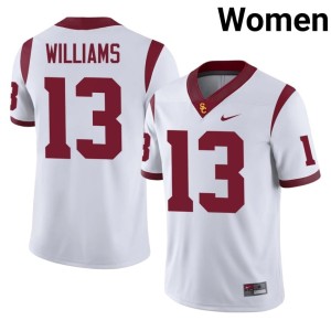 Limited USC Caleb Williams #13 White Women Jersey 352628-105