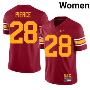 Replica Southern California Trojans #28 Women's Carrington Pierce Alternate Cardinal Jerseys 377330-981