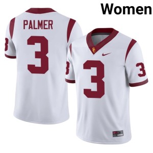 NCAA USC Trojans White Carson Palmer Women #3 Jerseys 140901-386