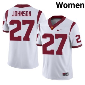 2026 Chasen Johnson The USC Trojan Family White Womens #27 Jersey 154015-863