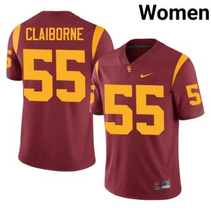 Limited Chris Claiborne Cardinal USC Womens #55 Jersey 889939-416