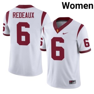 University USC Women's Deshonne Redeaux #6 White Jersey 953337-516