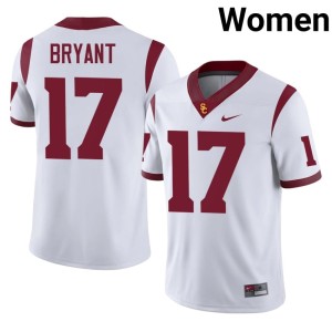 Embroidery USC Trojans Deven Bryant Women's White #17 Jersey 543752-295