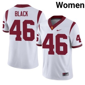 Alumni USC Trojans #46 White Dylan Black Women Jerseys 283955-186