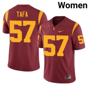 NCAA #57 Esun Tafa Southern California Trojans Cardinal Women Jersey 797532-773