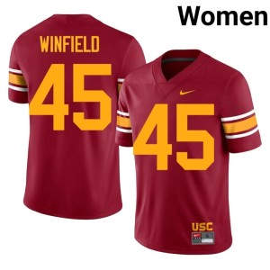 Game Jaimeon Winfield Alternate Trojans Women's #45 Cardinal Jerseys 292919-123