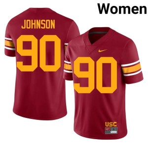 Official SC Jake Johnson #90 Alternate Womens Cardinal Jersey 766531-724