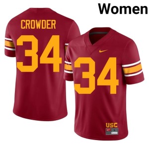2026 #34 Alternate Cardinal Women's Jayden Crowder University of Southern California Jersey 369588-827