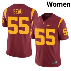 Replica Trojans Cardinal Junior Seau #55 Womens Jerseys 246497-424