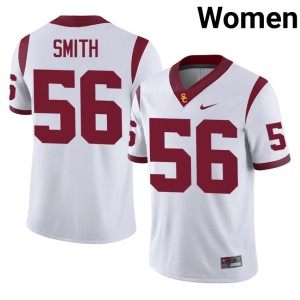 High School Trojans Womens Kannon Smith #56 White Jersey 707085-378