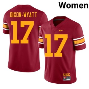 Stitched Women's Kayden Dixon-Wyatt #17 Alternate Cardinal University of Southern California Jersey 784367-537