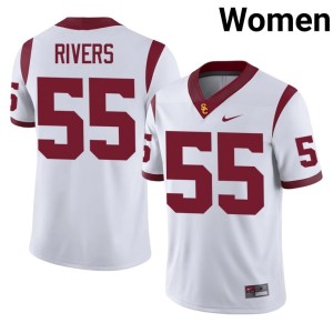Limited Keith Rivers The USC Trojan Family #55 Womens White Jerseys 175157-860