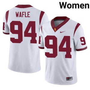 Player White Women's #94 Luke Wafle Southern California Trojans Jersey 877883-538