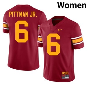 College Alternate Women Cardinal Michael Pittman Jr. #6 Southern California Jerseys 983417-755