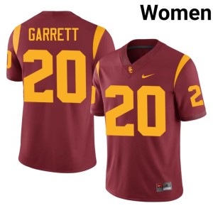 Football Women's #20 Mike Garrett Trojans Cardinal Jersey 520958-221