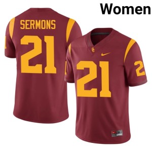 Alumni #21 Trojans Cardinal RJ Sermons Womens Jerseys 296845-801