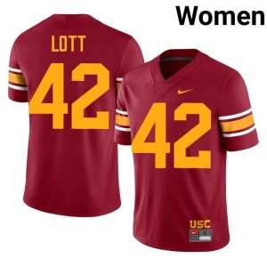 Football Cardinal Ronnie Lott #42 Alternate Womens USC Trojans Jerseys 810678-578