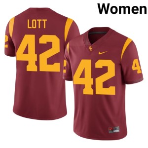Replica Women #42 USC Ronnie Lott Cardinal Jerseys 140693-995