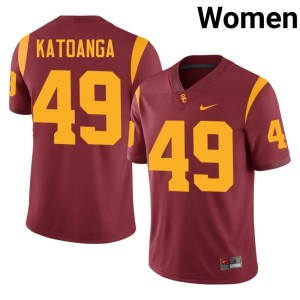 Embroidery Women Simote Katoanga USC Cardinal #49 Jersey 187830-433