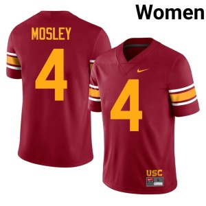 University Cardinal Trent Mosley Alternate Trojans #4 Women's Jersey 793489-855