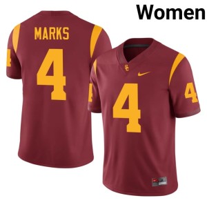 NCAA Cardinal #4 Womens Trojans Woody Marks Jerseys 572674-998