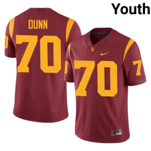 NCAA Trojans Youth Aaron Dunn #70 Cardinal Jerseys 366993-831