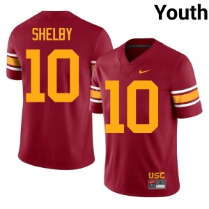 Game #10 Cardinal Alternate Trojans Braylan Shelby Youth Jerseys 540798-875