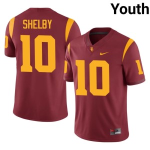 High School Youth Cardinal Braylan Shelby #10 University of Southern California Jerseys 439156-145