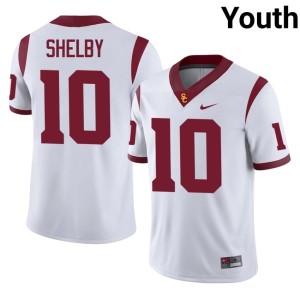 University Braylan Shelby Youth White USC Trojans #10 Jerseys 860831-934