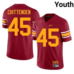 Alumni Cardinal Alternate #45 Youth Caden Chittenden Trojans Jersey 749611-286