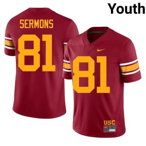 College Alternate Cameron Sermons SC Cardinal #81 Youth Jerseys 132084-310