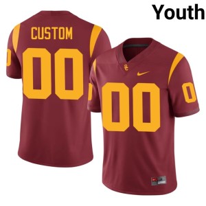 Official Custom #00 Cardinal Youth Southern California Trojans Jersey 495949-447