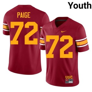 Stitched #72 Cardinal Alternate Elijah Paige Youth Southern California Jerseys 194180-693