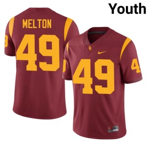 Stitched Cardinal Youth Trojans Fisher Melton #49 Jersey 664713-388