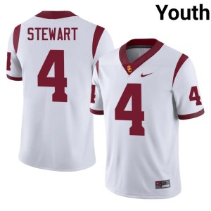 Game Jahkeem Stewart White Youth USC #4 Jersey 790485-176