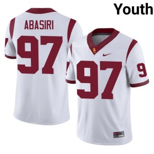 Alumni The USC Trojan Family #97 Youth White Jide Abasiri Jersey 187246-416