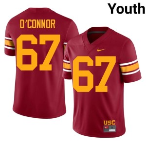 Official Youth Kilian O'Connor Cardinal Alternate Trojans #67 Jerseys 737574-960