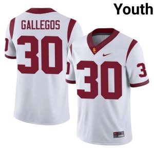 Alumni Marquis Gallegos Youth White University of Southern California #30 Jersey 432123-910