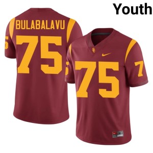 NCAA Cardinal University of Southern California #75 Ratumana Bulabalavu Youth Jersey 114738-569