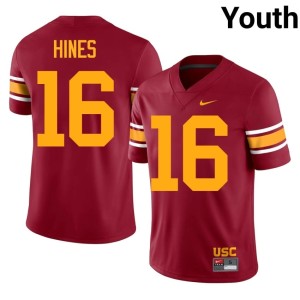 College Alternate Trojans Youth Tanook Hines #16 Cardinal Jersey 631267-628