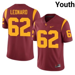 Player Southern California Trojans Youth #62 Cardinal Travis Leonard Jerseys 425561-210