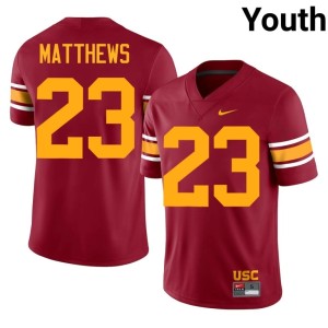College The USC Trojan Family Walter Matthews Alternate Youth #23 Cardinal Jerseys 714483-496