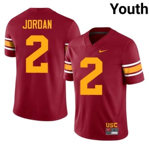 Official Waymond Jordan Alternate Cardinal USC #2 Youth Jerseys 430480-148