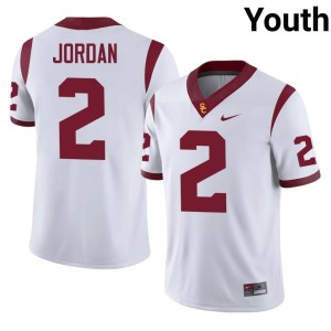 Football #2 Youth SC Waymond Jordan White Jersey 970286-331