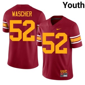 Limited SC #52 Willi Wascher Youth Alternate Cardinal Jerseys 779958-362