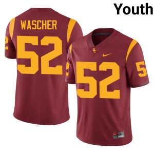 Alumni Youth #52 Cardinal Southern California Trojans Willi Wascher Jerseys 687561-797
