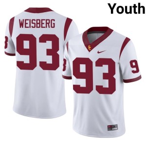 Game Southern California Trojans #93 White William Weisberg Youth Jerseys 642418-536