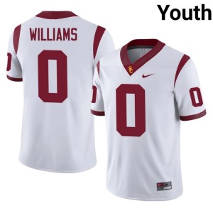 Football Youth Zacharyus Williams White SC #0 Jerseys 977479-322