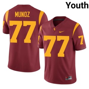 Game #77 Anthony Munoz Cardinal Youth USC Jersey 607389-243
