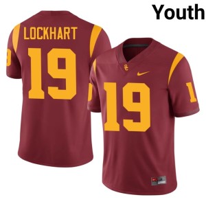 College #19 Youth Brandon Lockhart Cardinal Trojans Jerseys 638977-465